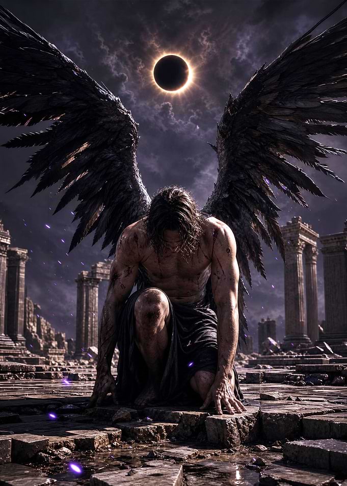Fallen Angel Under Eclipse