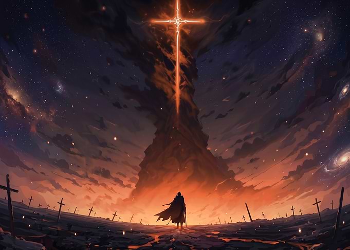 Warrior Under Cosmic Cross