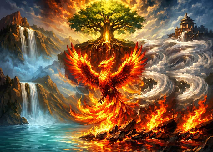 Phoenix and Tree of Life