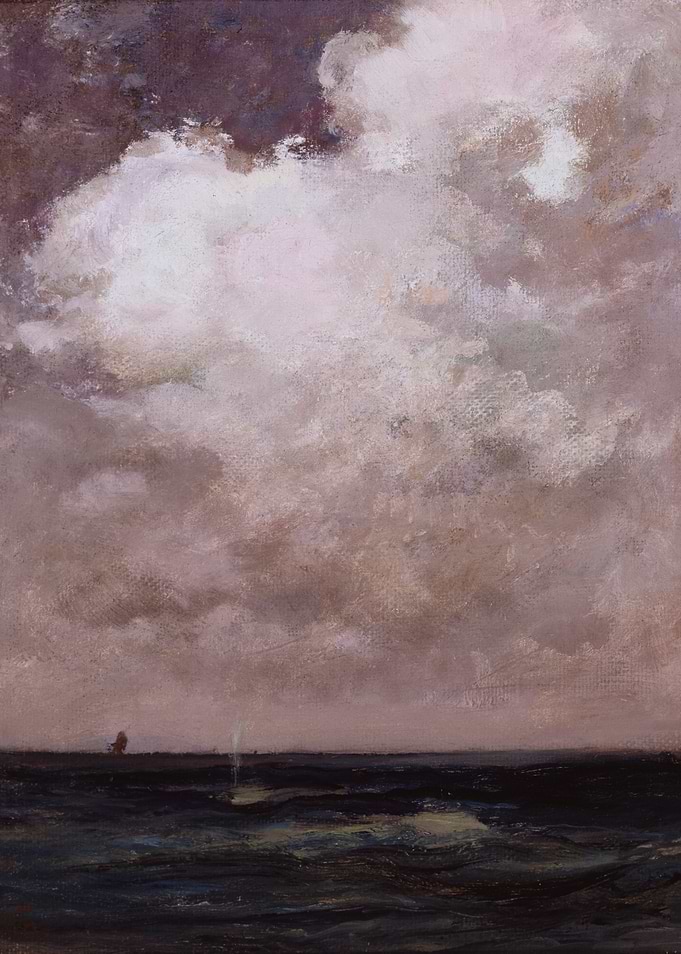 Stormy Seas with Distant Sailboat