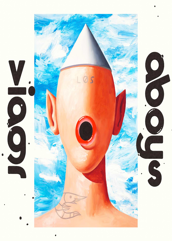 Surreal Figure with Cone Hat