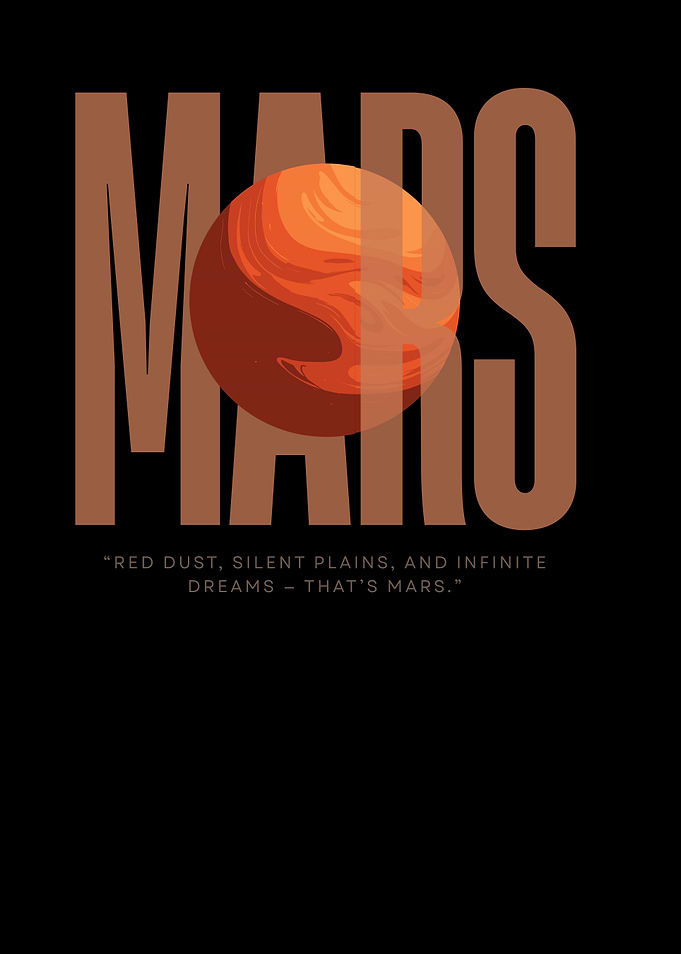 Mars Planet Text Art