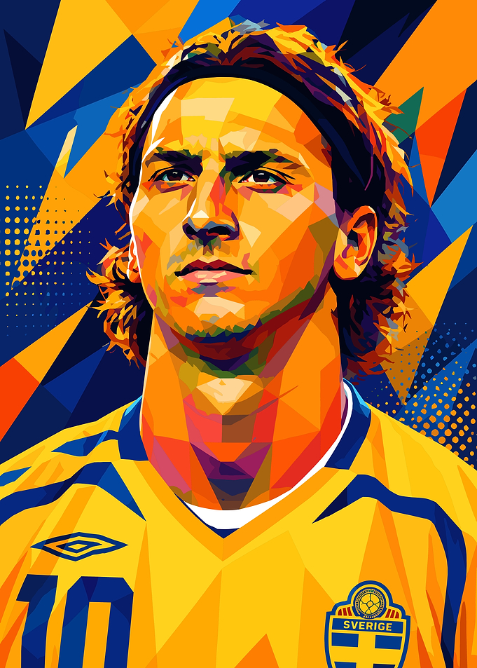 Zlatan Ibrahimović Pop Art Portrait