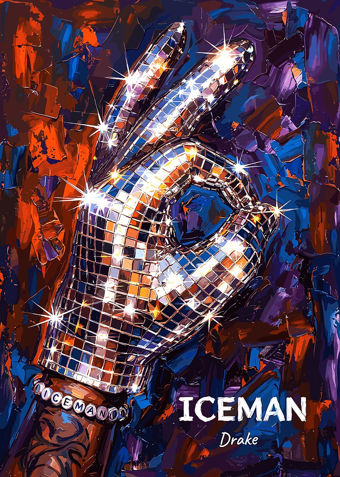 Drake Iceman Disco Hand Painting