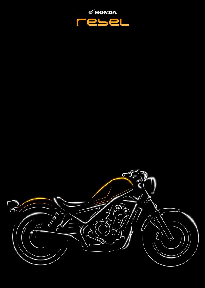 Orange Honda Rebel