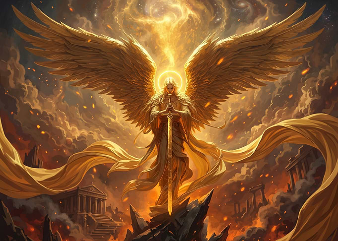 Golden Angel with Sword