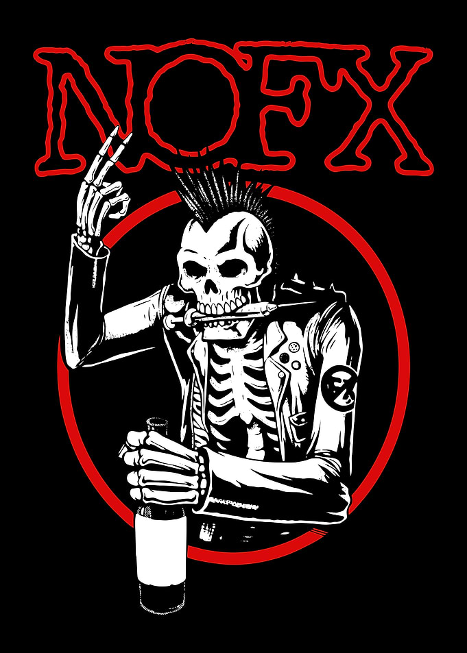 NOFX Skeleton Punk Rock Art