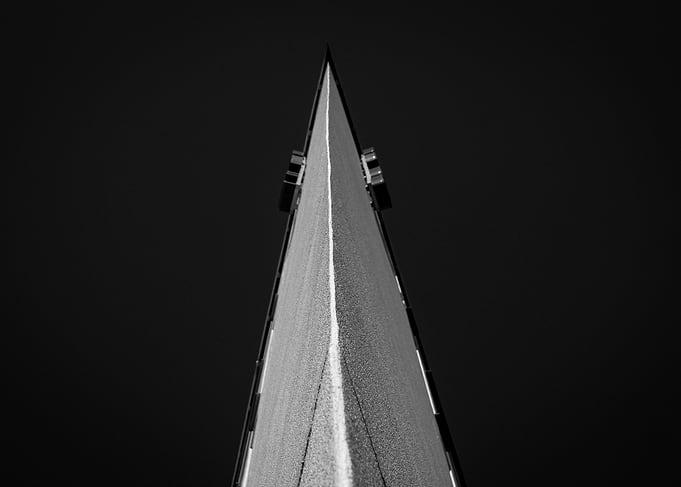 Abstract View of a Sharp Building Edge