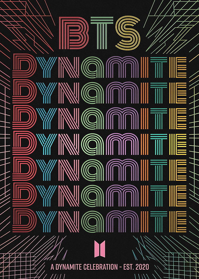 BTS Dynamite Retro Poster