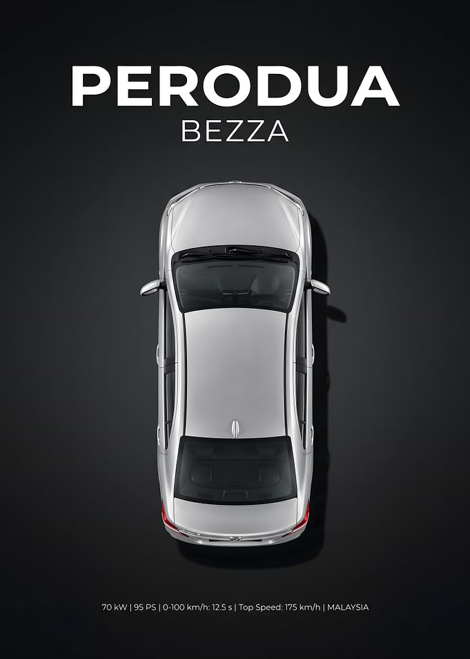 Perodua Bezza Top View