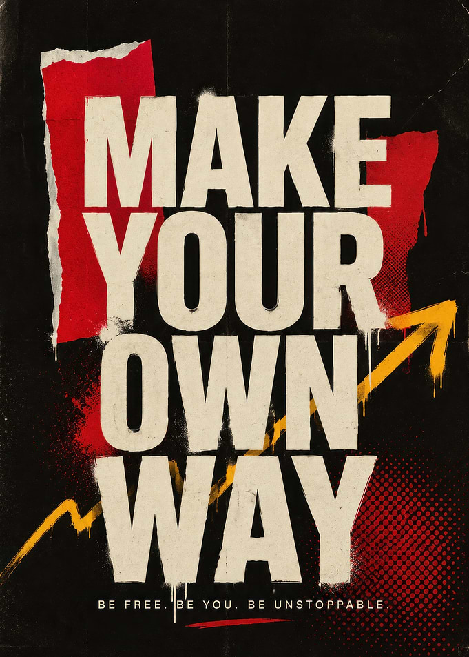 Make Your Own Way Inspirational Poster