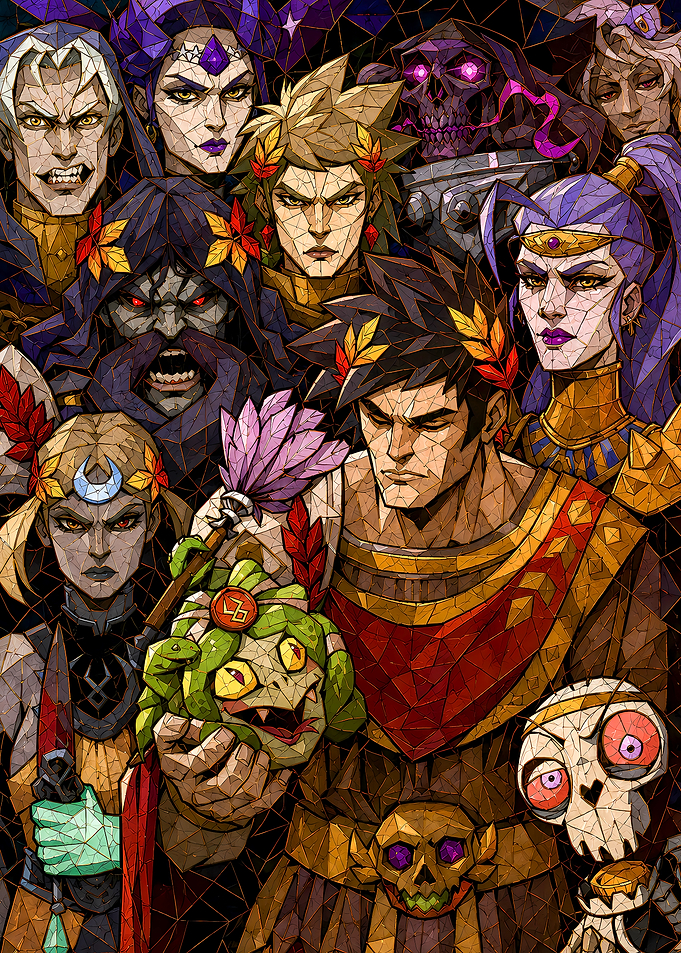 Hades Characters Mosaic Art
