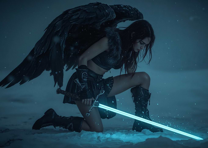 Kneeling Valkyrie