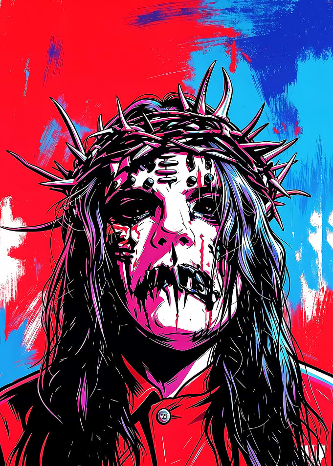 Disturbing Portrait with Crown of Thorns