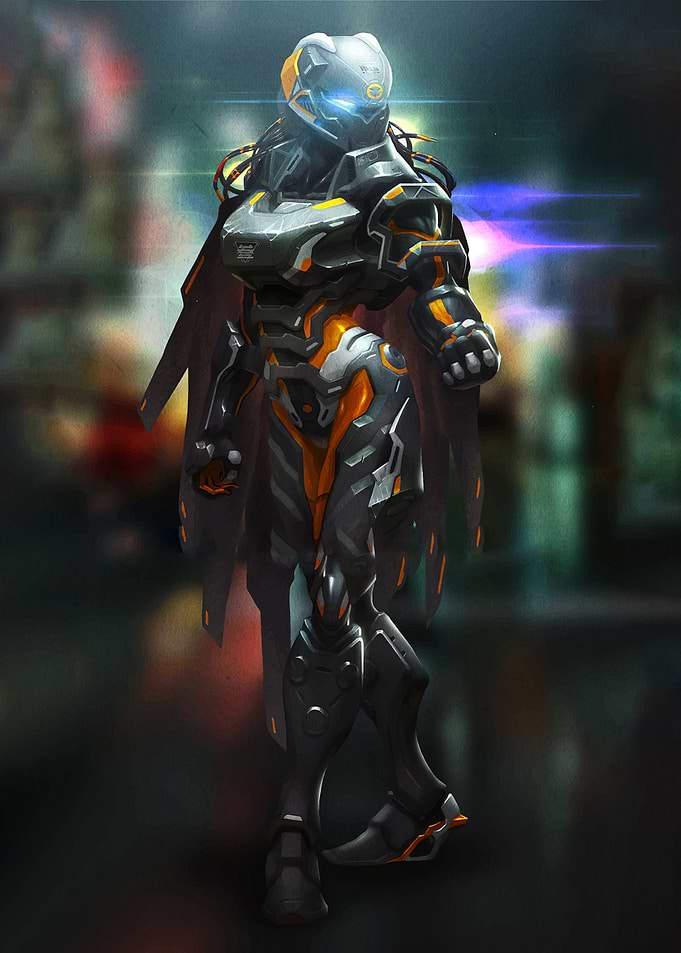 Futuristic Robot Warrior
