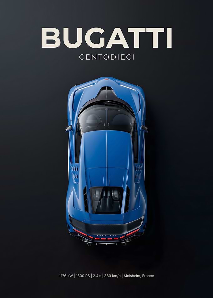 Bugatti Centodieci Top View