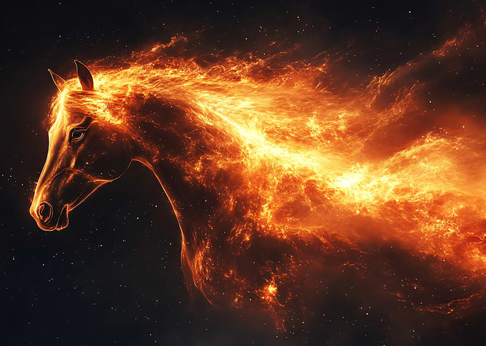 Fiery Horse in Space