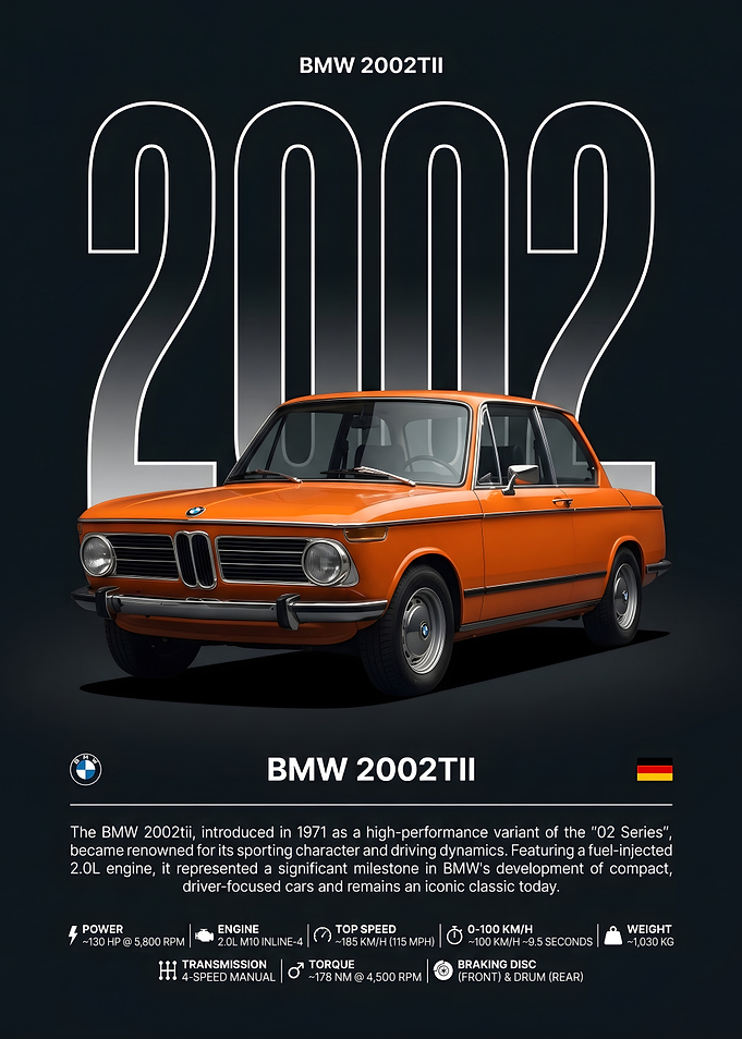 BMW 2002tii Poster
