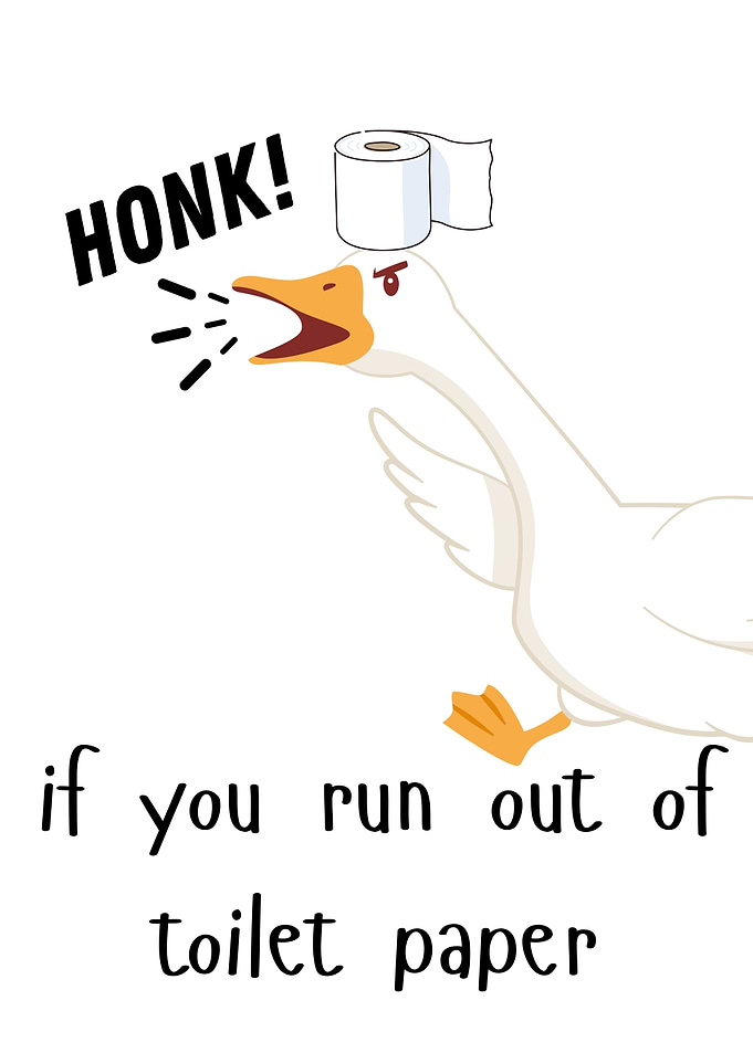 Goose Honking About Toilet Paper