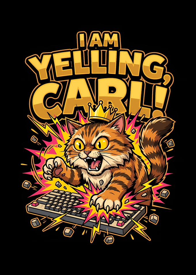 Cat I Am Yelling at Carl! dungeon funny