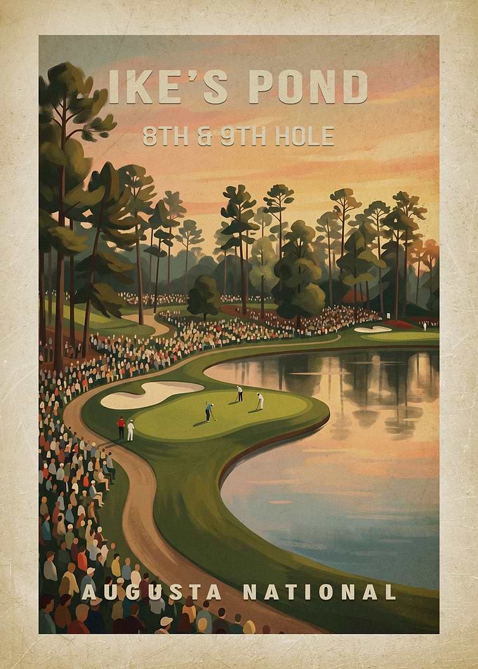 Ikes Pond Augusta National Golf Poster