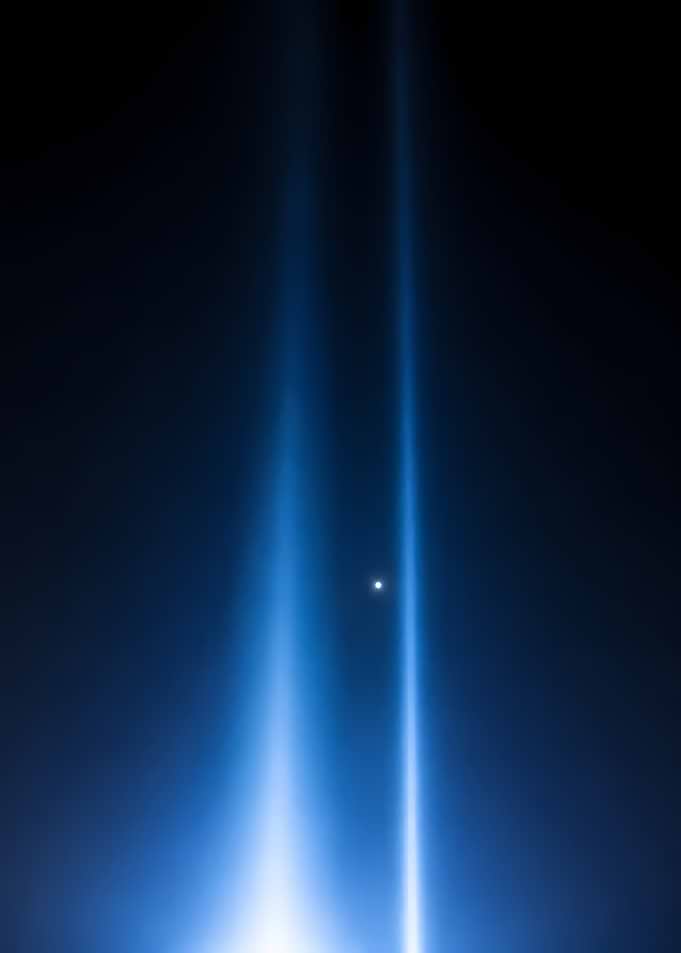 Tribute in Light beams