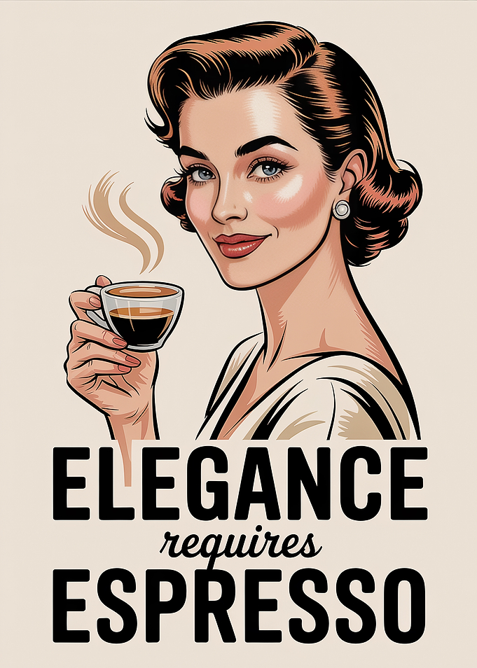 Elegance Requires Espresso Vintage