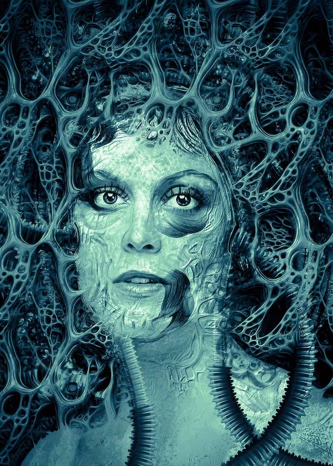 Surreal Portrait with Organic Network