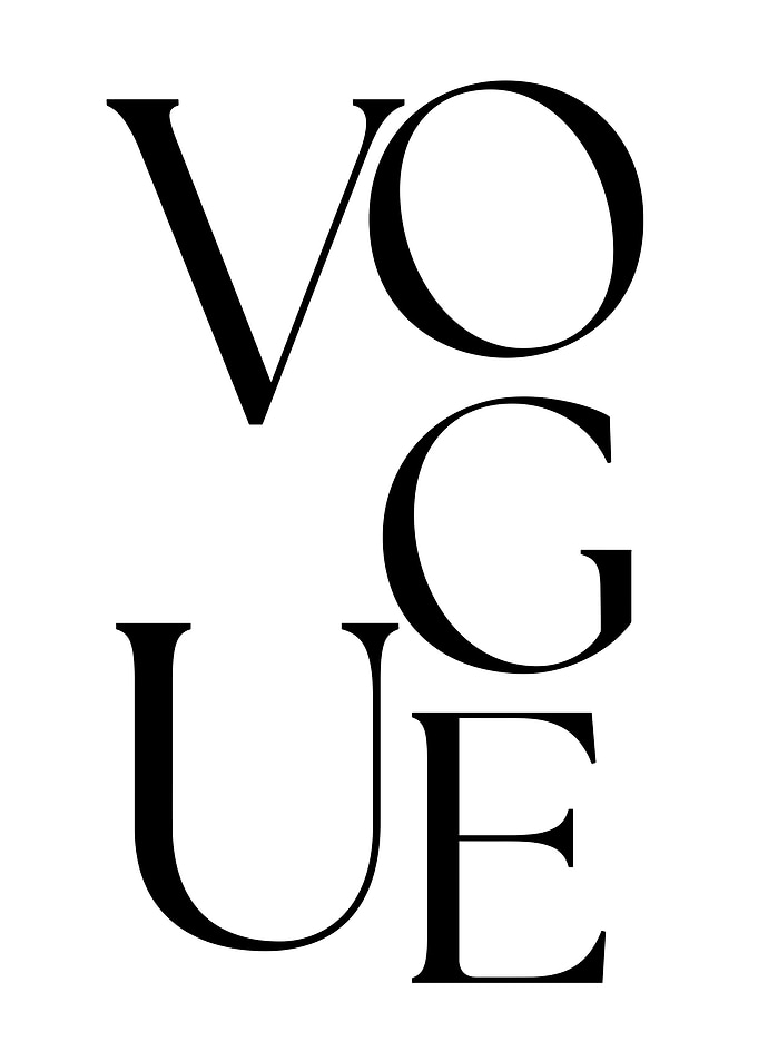 Vogue text art