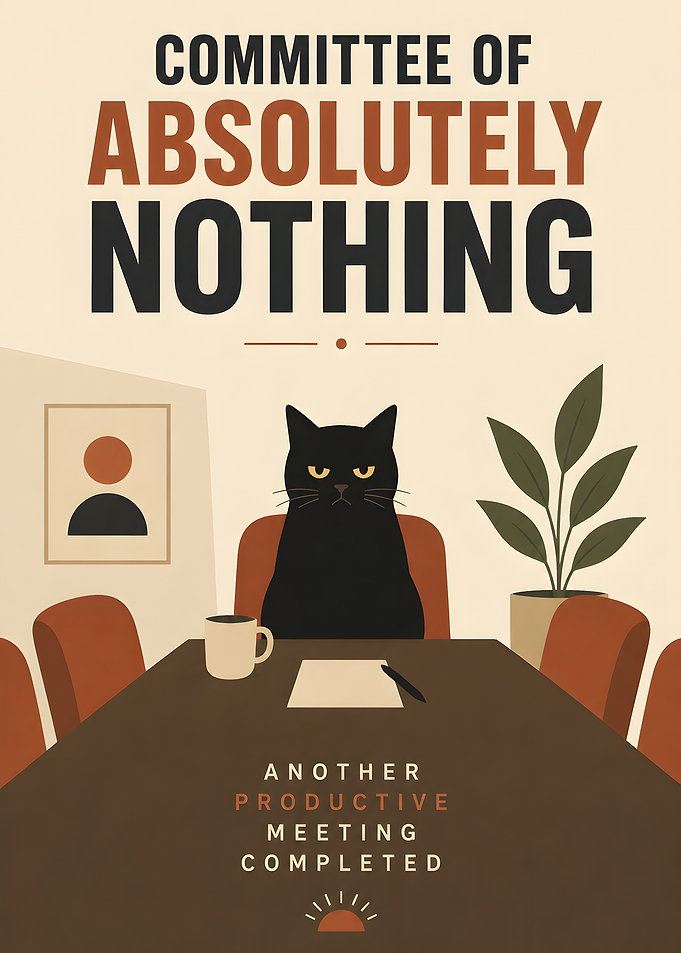Committee of Absolutely Nothing Cat Meeting