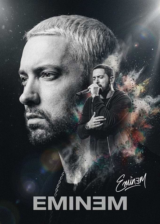 Eminem Portrait with Signature