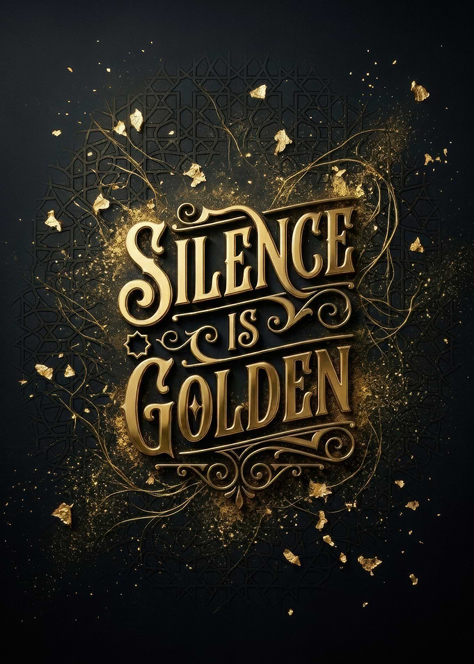 Silence is Golden Text Art