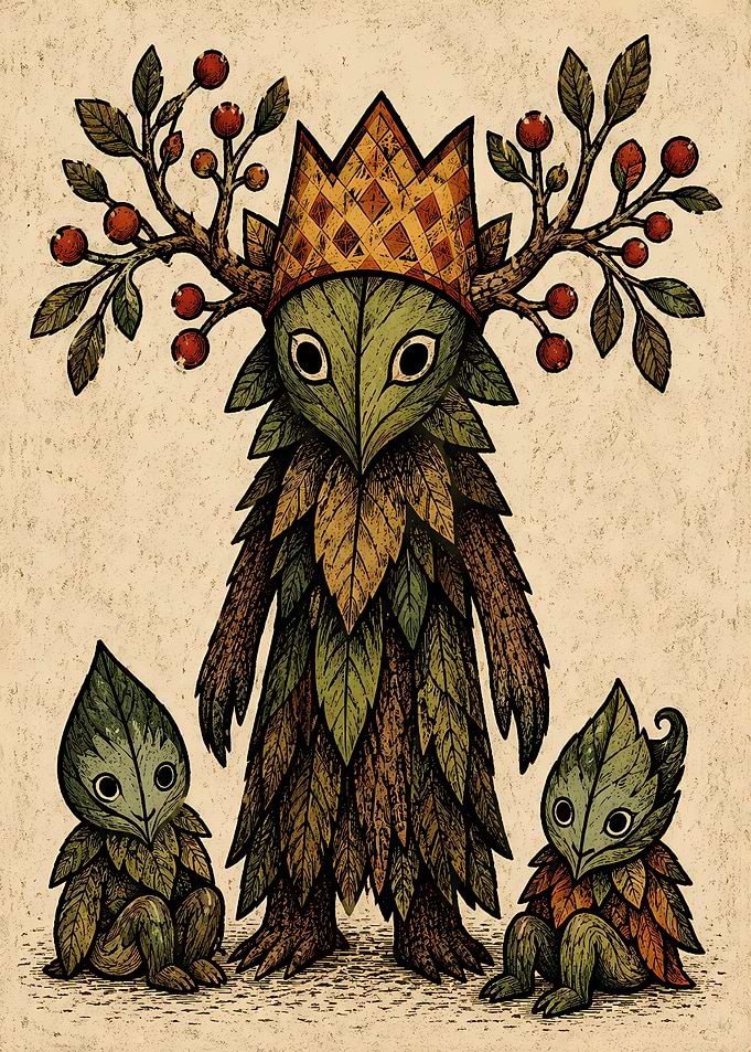 Enchanted Forest Creatures with Crown