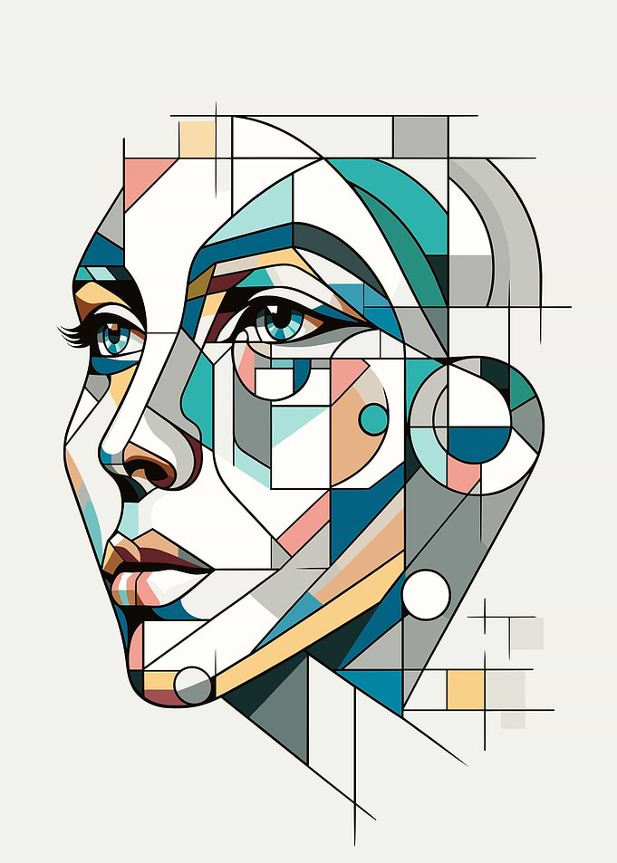 Geometric Portrait of a Woman