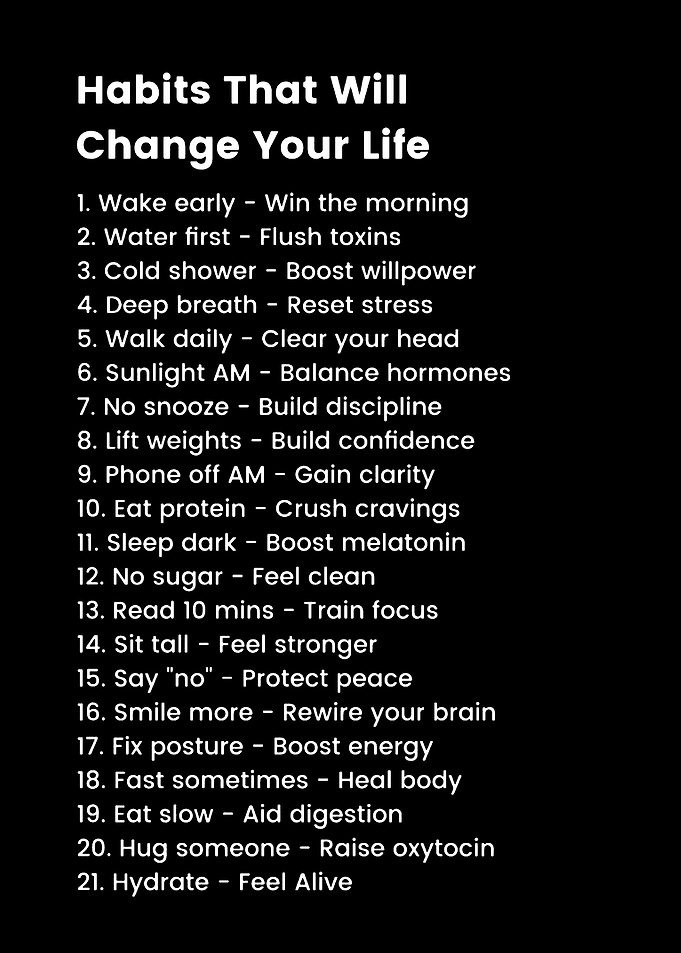 Habits That Will Change Your Life
