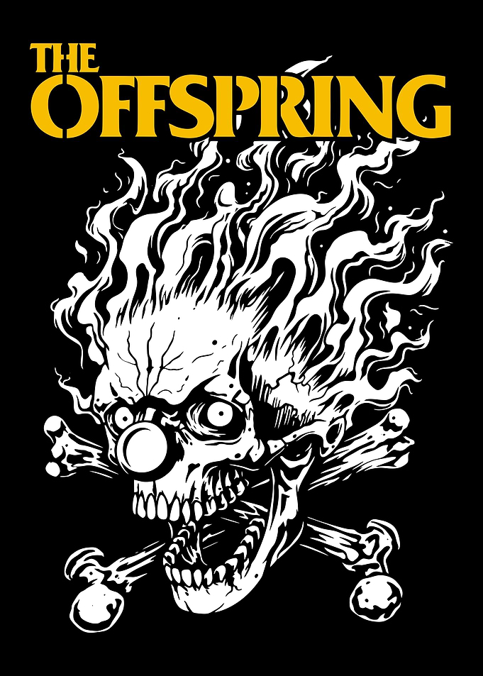 The Offspring Flaming Skull