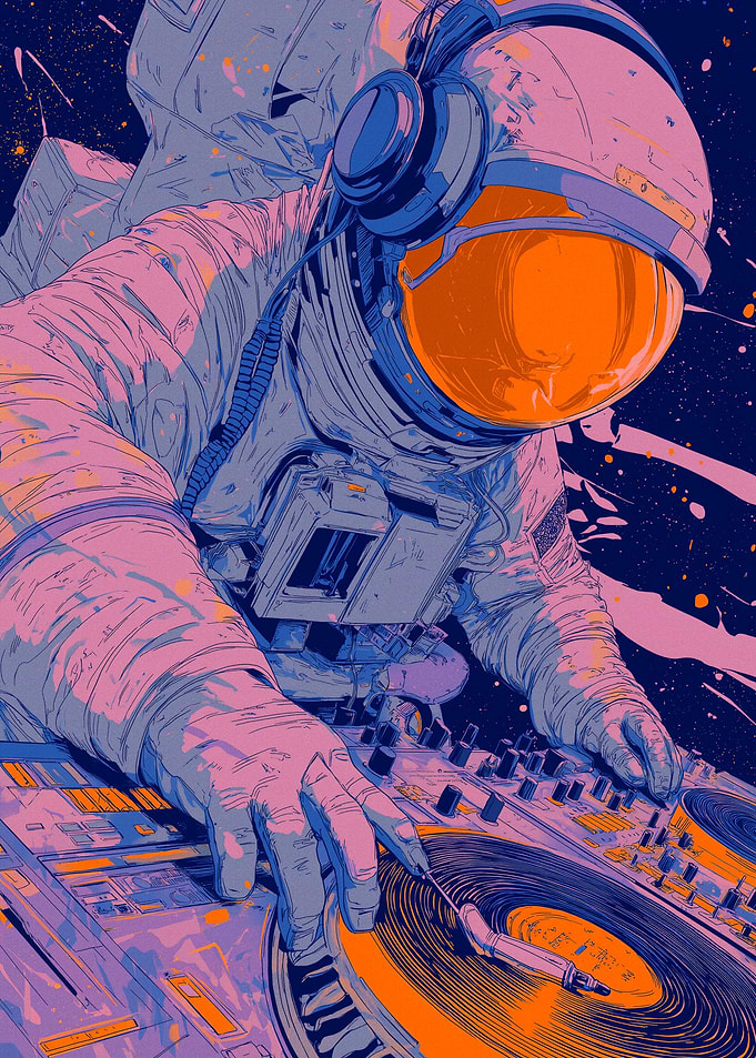 Astronaut DJ in Space