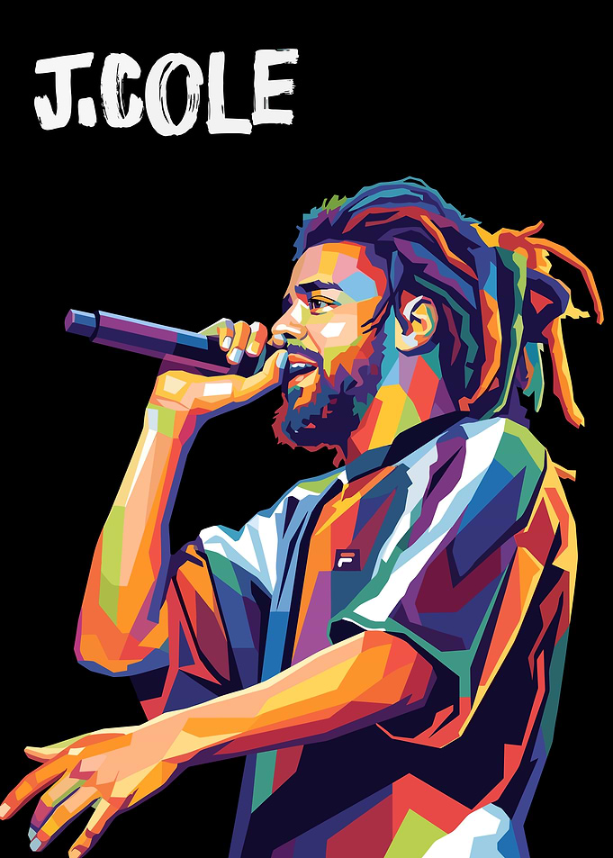 J. Cole Pop Art Portrait