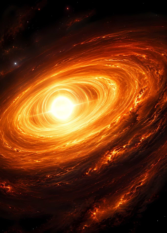 Fiery Galaxy Swirl