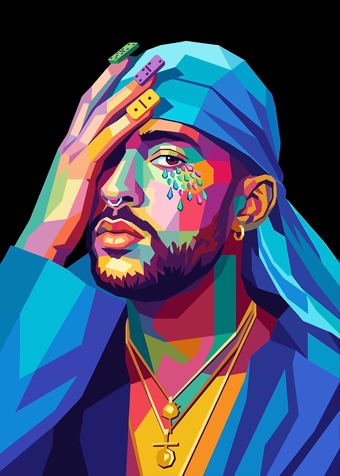 Bad Bunny Pop Art Portrait