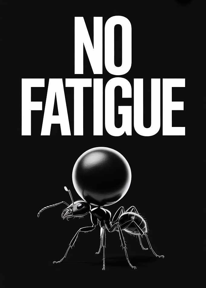 No Fatigue Ant Carrying Heavy Ball