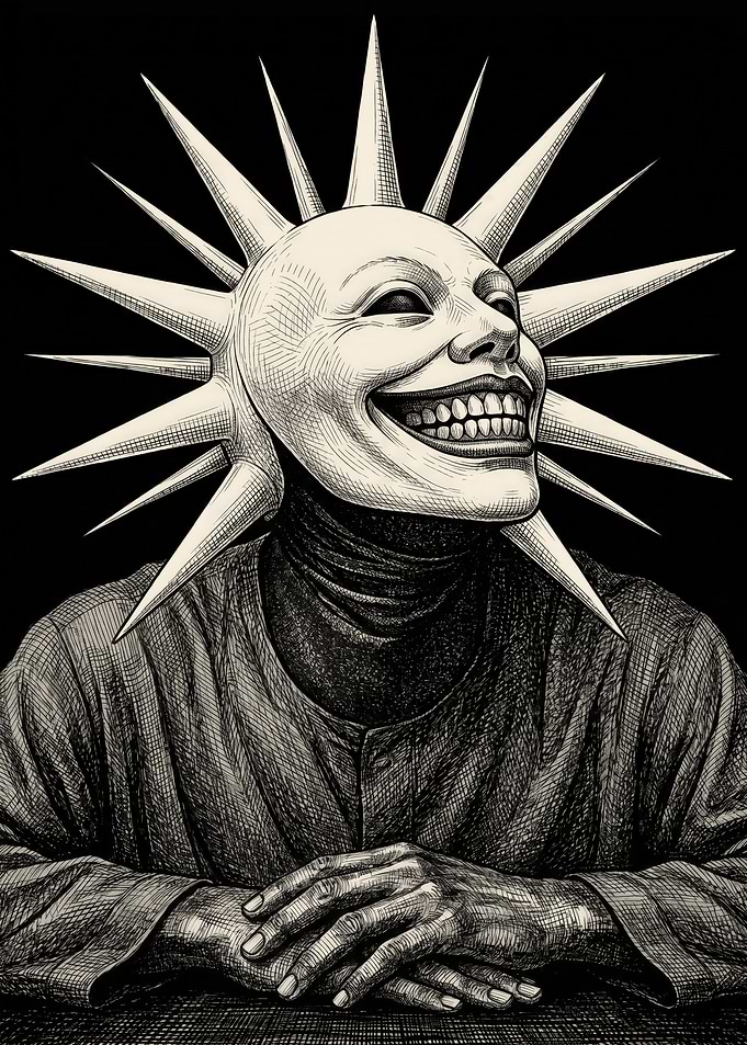 Creepy Sun Mask Character