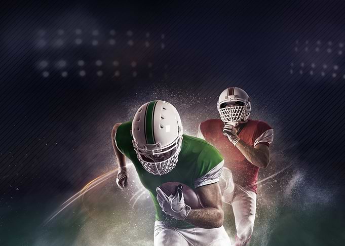 American Football Players in Action