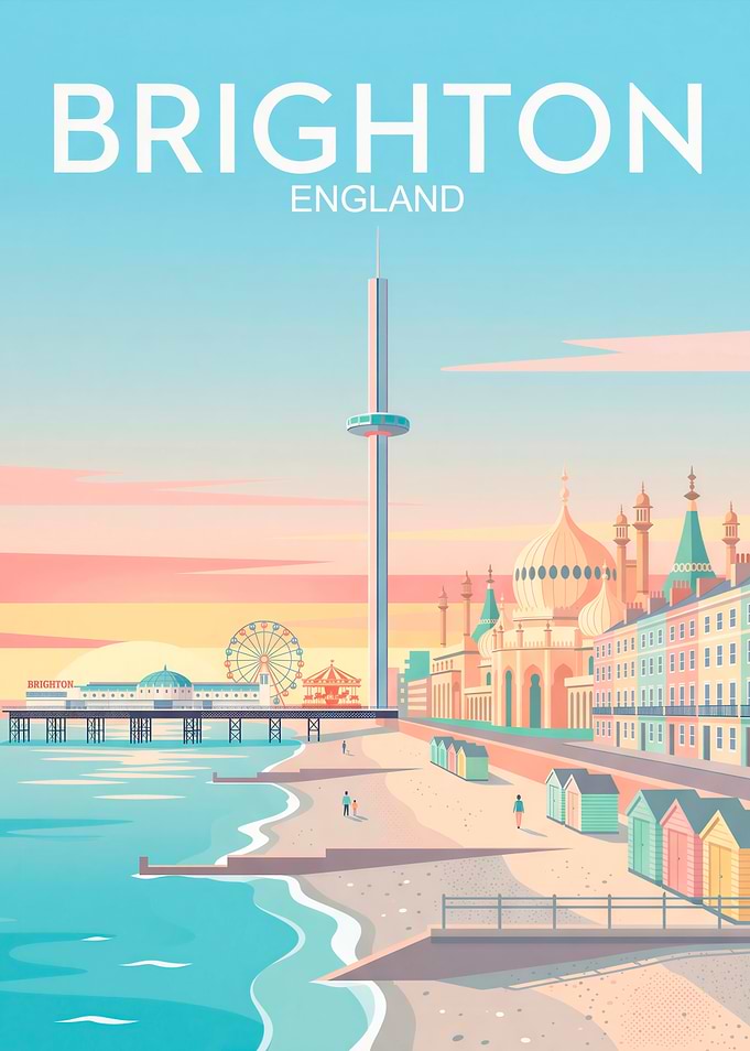 Brighton England Seaside Poster