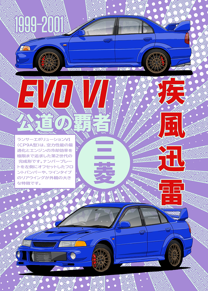 Mitsubishi Lancer Evolution VI Poster