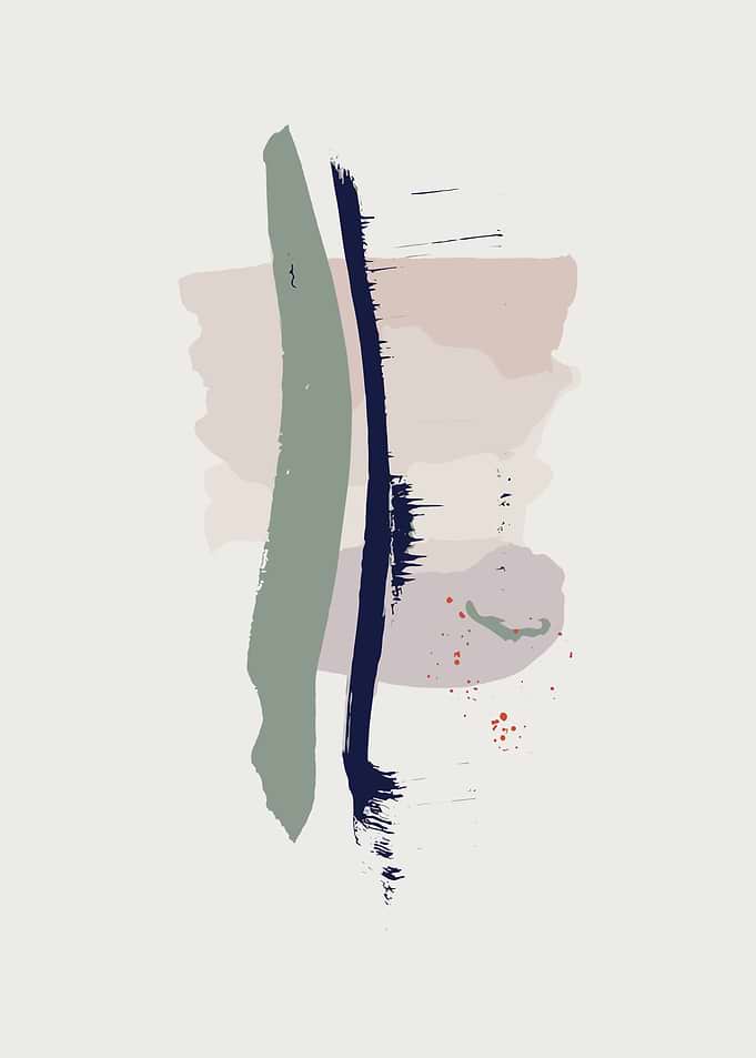 Abstract Brushstrokes in Earth Tones