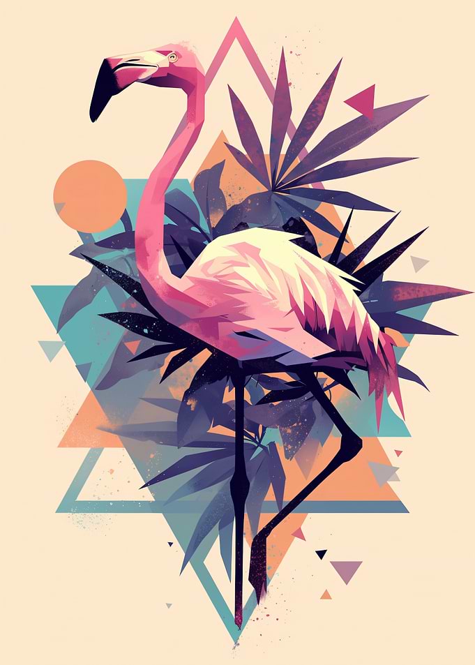 Geometric Flamingo with Tropical Leaves