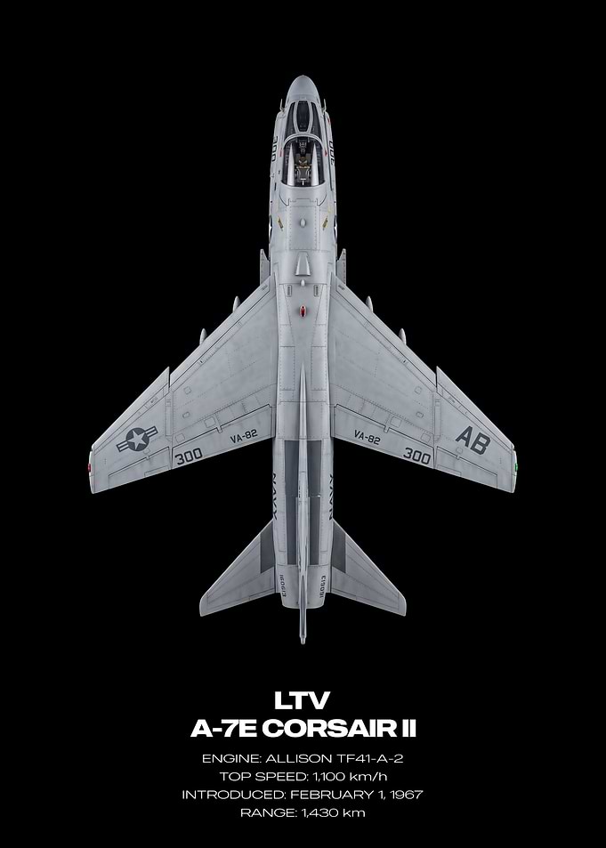 LTV A-7E Corsair II Top View