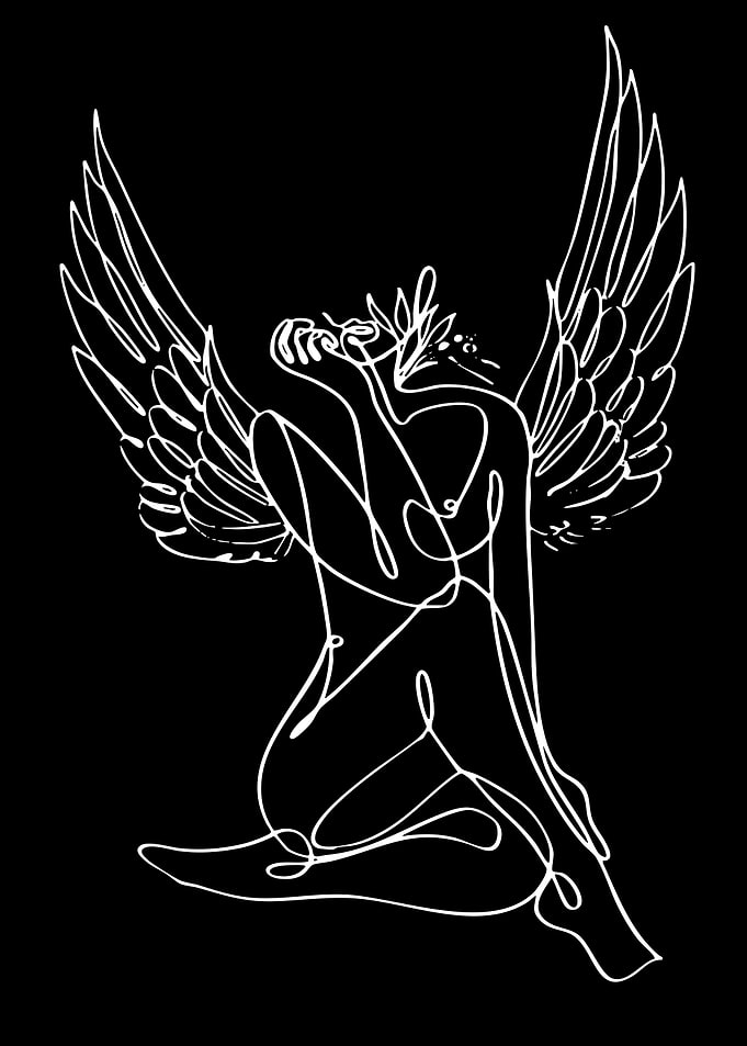 Angel Line Art