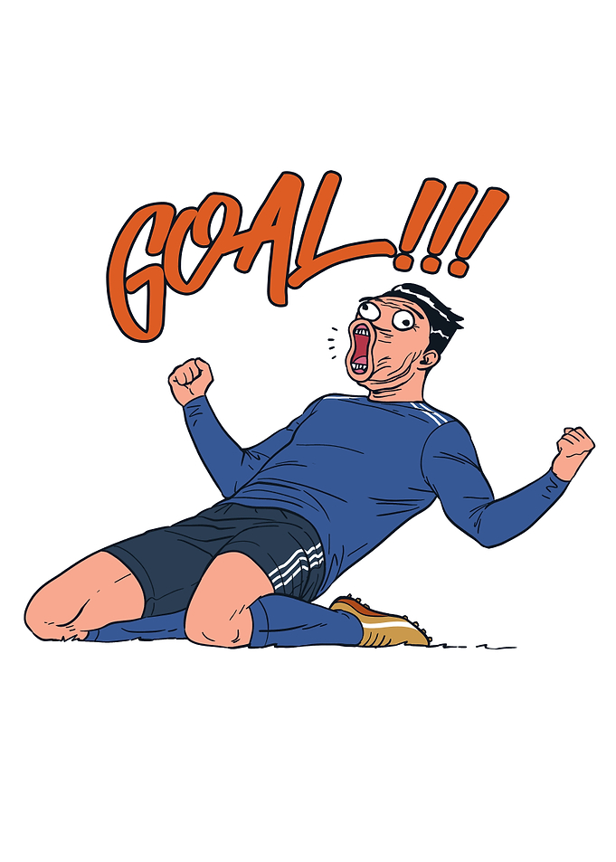 Soccer Player Celebrating a Goal